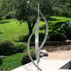 Statements2000 Large Metal Sculpture - Abstract Garden Art -  Silver Centinal by Jon Allen
