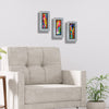 Only One ! Multicolor Abstract Painting Set of 3 Each Panel 13" x 6.5" x 2" Metal Art by Jon Allen - 120-119-121