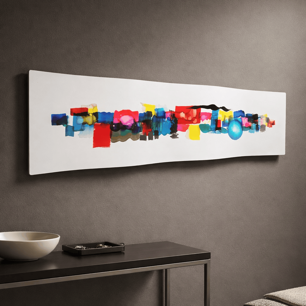 Radiant Mosaic - Metal Wave Art 10"x46"