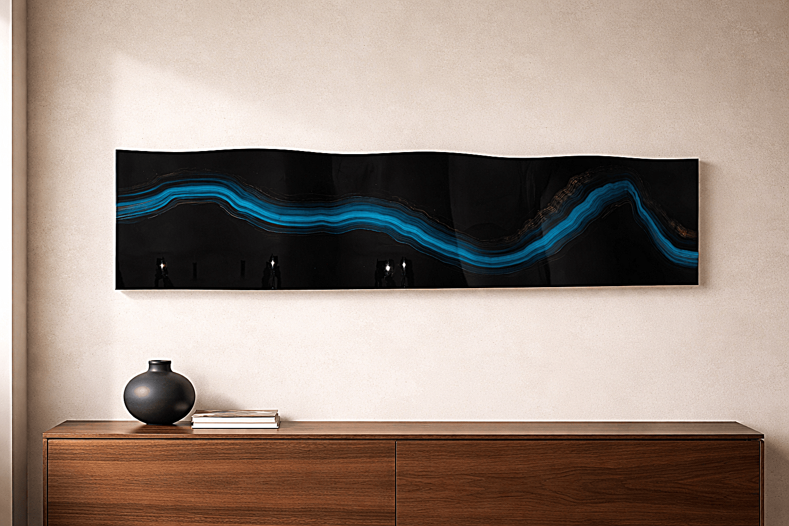 Celestial River - Metal Wave Art 10"x46"