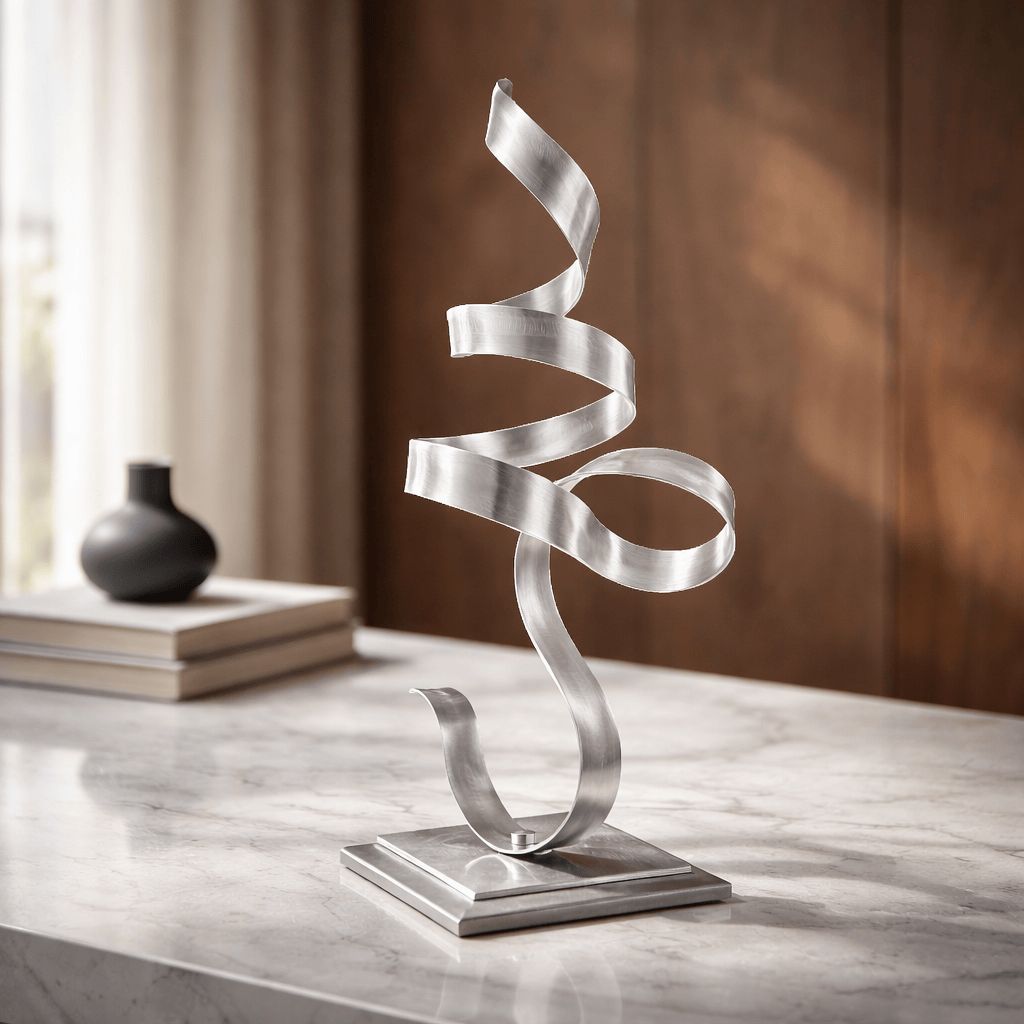 Spiral Serenity - Metal Sculpture 18"x8"