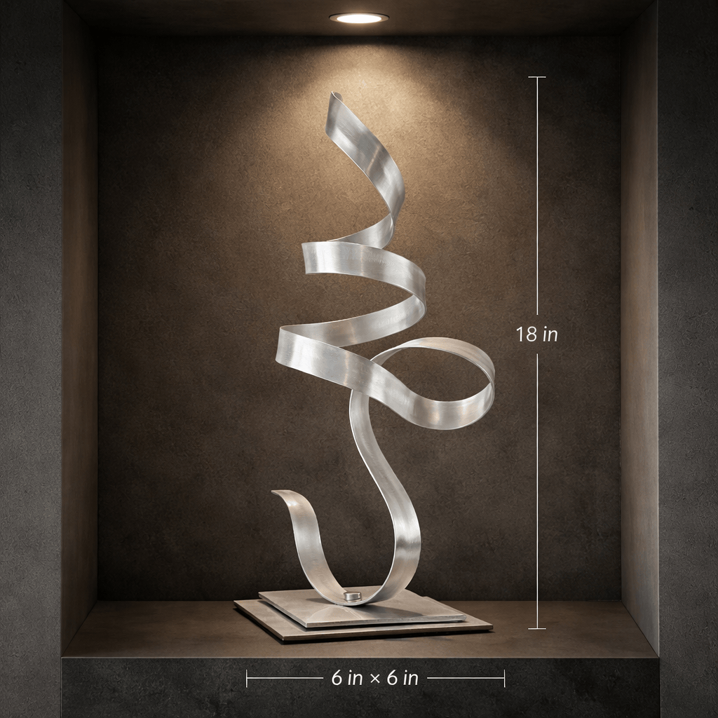 Spiral Serenity - Metal Sculpture 18"x8"