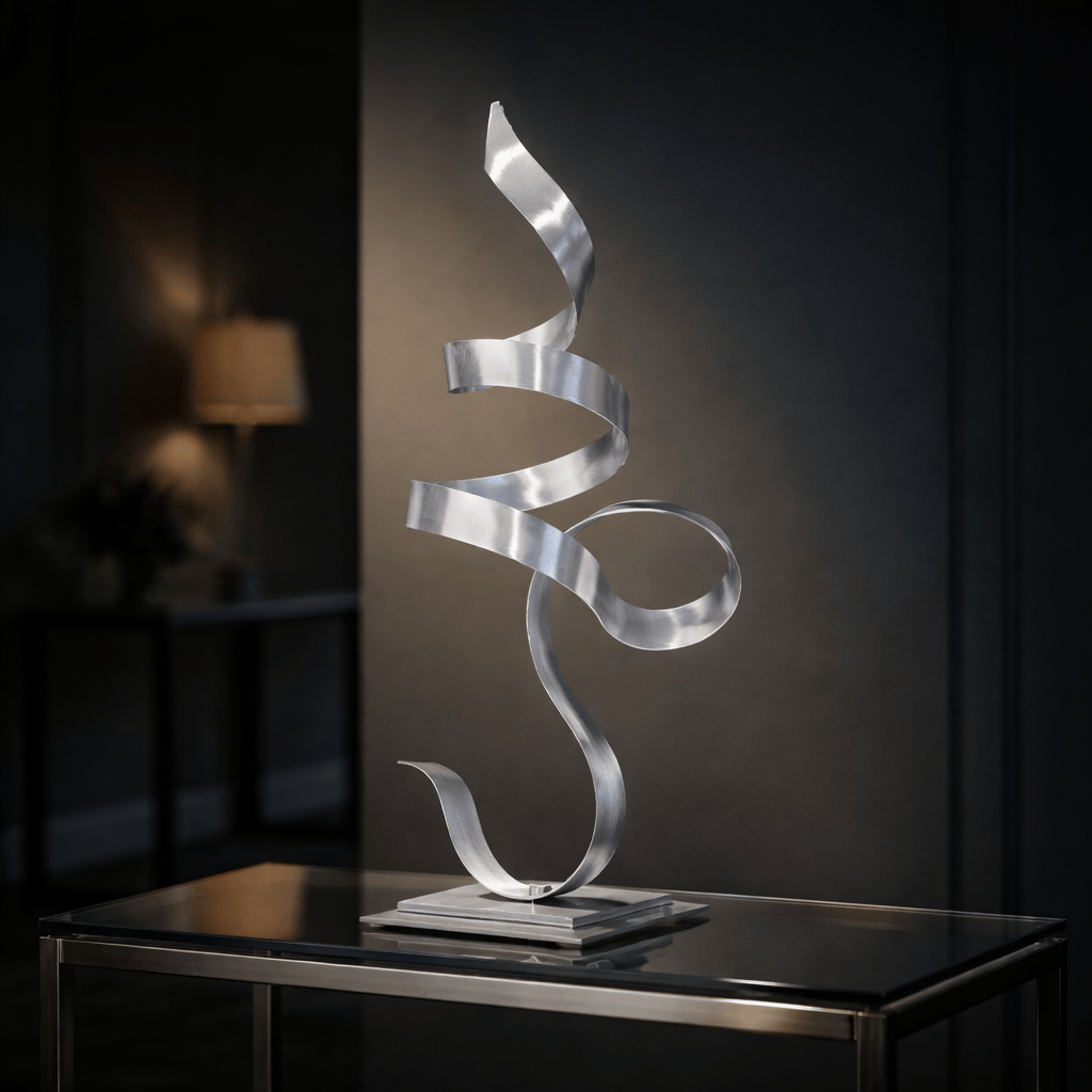 Spiral Serenity - Metal Sculpture 18"x8"