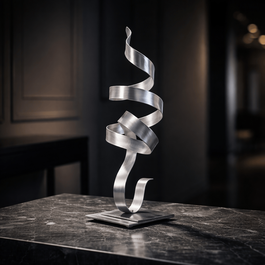 Spiral Serenity - Metal Sculpture 18"x8"