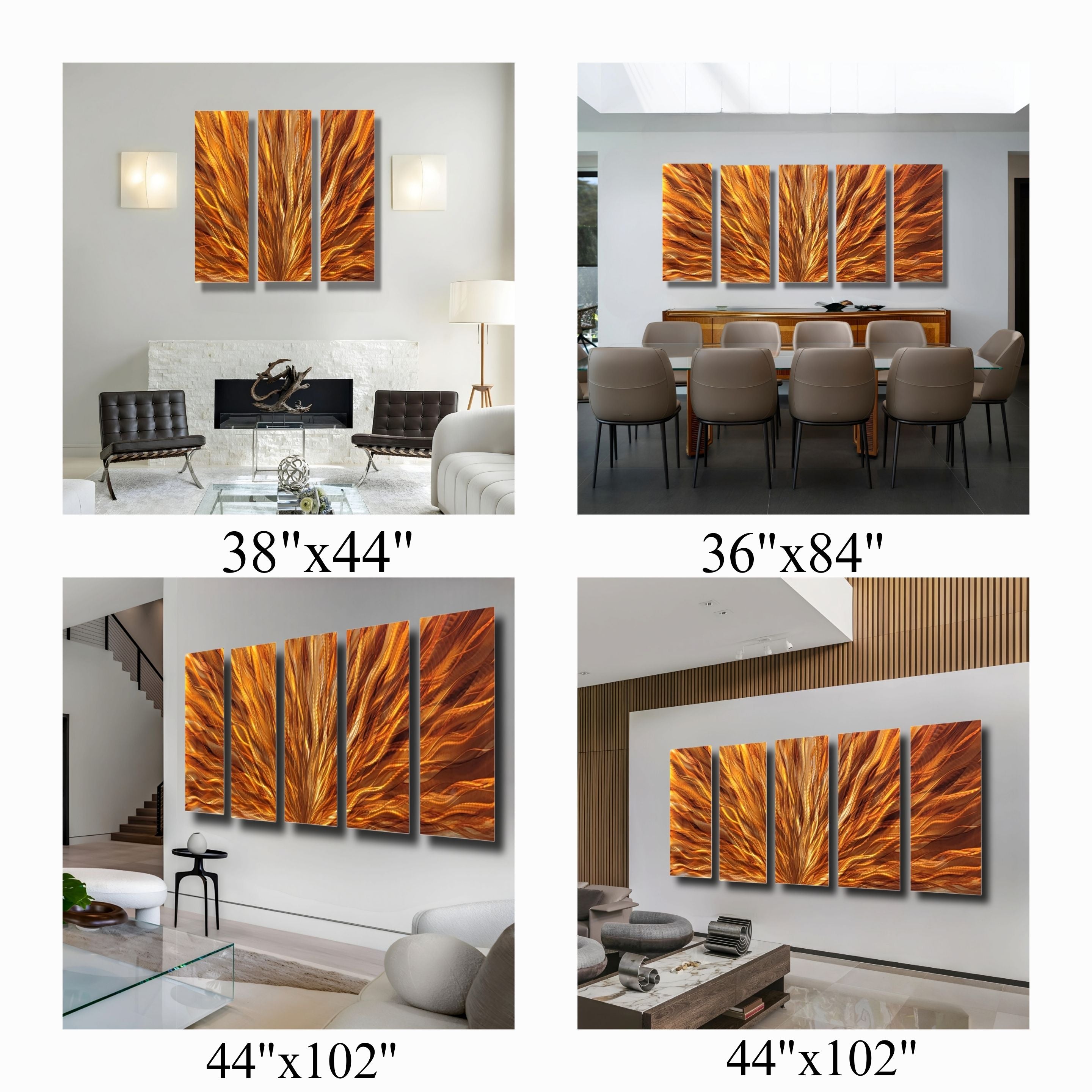 "Amber Plumage" Wall Panels