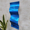 Only One! Blue Abstract Painting 23" x 9" x 2"  Metal  Art by Jon Allen - WAV BLUE 4