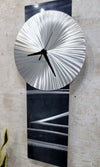Only One! Silver and Black  Clock 24" x 11" x 2" Metal Art by Jon Allen - AR 24