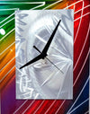 Only One!  Multicolor Clock 21" x 10" x 2" Metal Art by Jon Allen - CZ 14