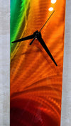 Only One! Orange and Green  Clock 24" x 6" x 2" Metal Art by Jon Allen - CZ 20