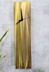 Only One! Golden Color  Clock 24" x 6" x 2" Metal Art by Jon Allen - CL 513