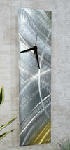 Only One! Silver  Clock 24" x 6" x 2" Metal Art by Jon Allen - CL 515