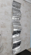 Only One!  In Silver Color Abstract Painting  46"x 10" x 2"  Metal  Art by Jon Allen - HARMONIC WAVE