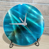 Only One!  In Aqua Color Abstract Clock 10.30" x 10.30"  Metal Art by Jon Allen - CLK 31