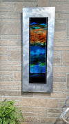 Only One!  Multicolor Abstract Painting  31" x 12" x 2" Metal by Jon Allen - NL 2