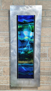 Only One!  Multicolor Abstract Painting  32" x 12" x 2"  Metal by Jon Allen - NL 9