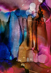 Only One!  Multicolor Abstract Painting    31" x 12" x 2" Metal by Jon Allen - GEM 155