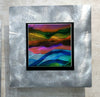 Only One!  Multicolor Abstract Painting  Set of Two   12" x 12" x 2" Metal by Jon Allen - NL 30