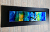 Only One!  Multicolor Abstract Painting   32" x 12" x 2" Metal by Jon Allen - JC 384