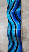 Only One Multicolor Abstract Painting  46" x 10" x 2"  Metal  Art by Jon Allen - WAV 390
