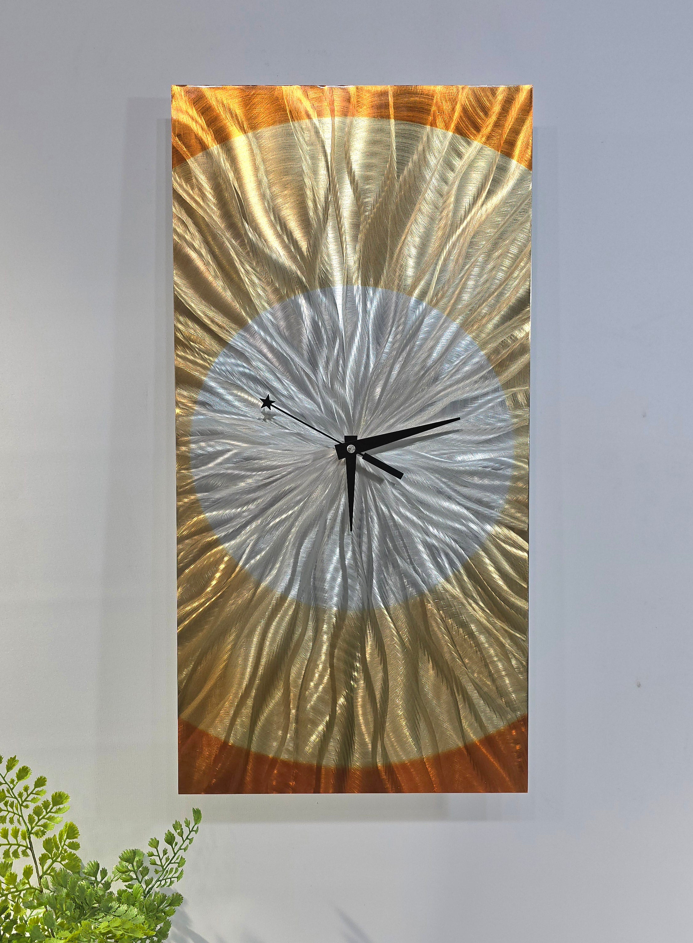 Original 12" x 24" Abstract Metal Wall Clock - CLK 279 *15% OFF!*