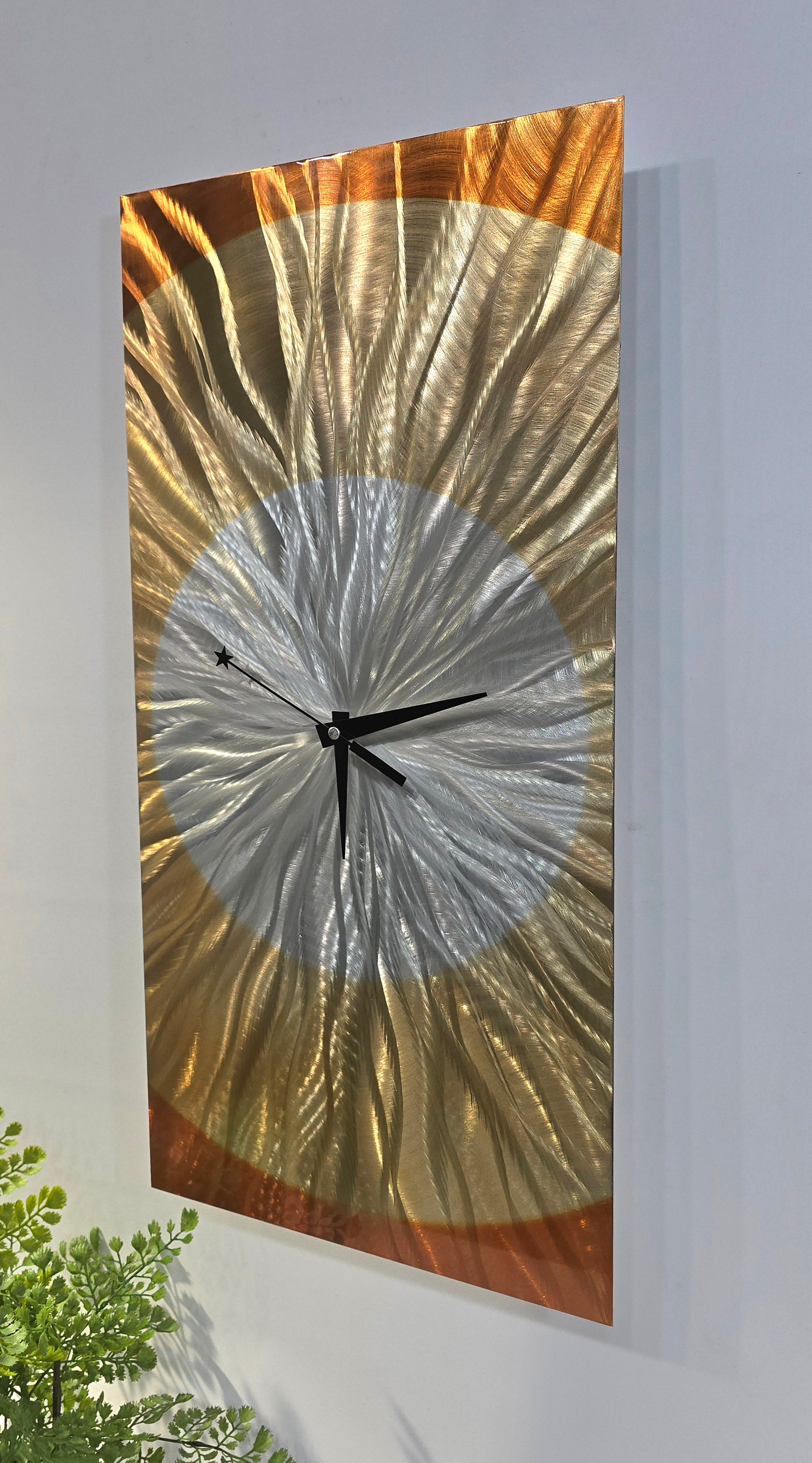 Original 12" x 24" Abstract Metal Wall Clock - CLK 279 *15% OFF!*