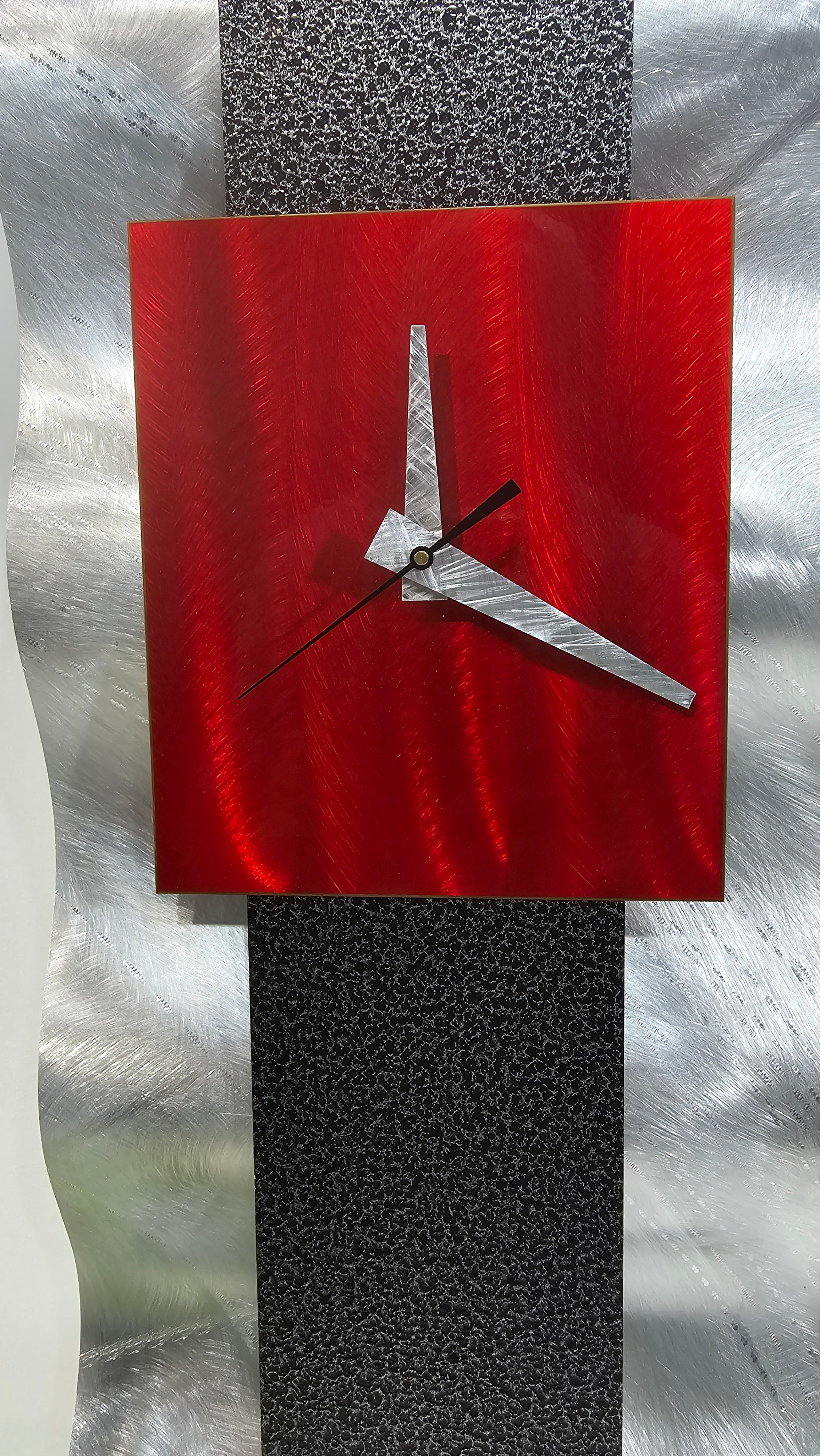 Original 9" x 23" Abstract Metal Wall Clock - CL694 *15% OFF!*