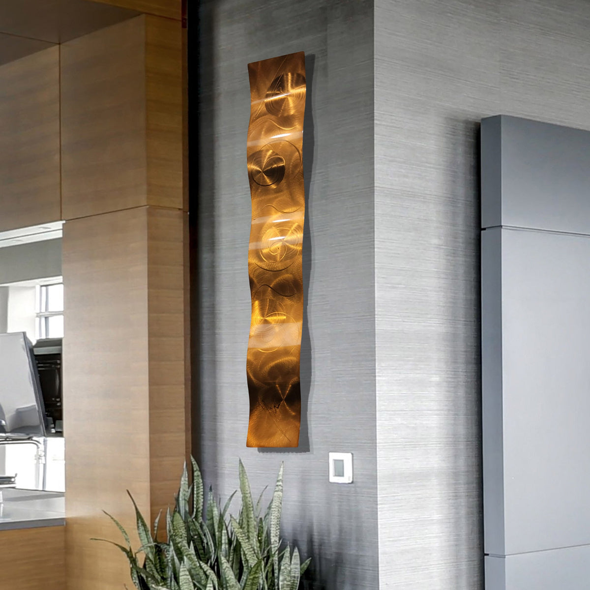 Copper Abstract Metal Sculpture Wall Accent by Jon Allen 46.5