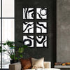 Only One!  Black and White Abstract Painting  Set Of 6 Panels  12" x 12" x 2" Metal by Jon Allen -"Prolific Mantra"