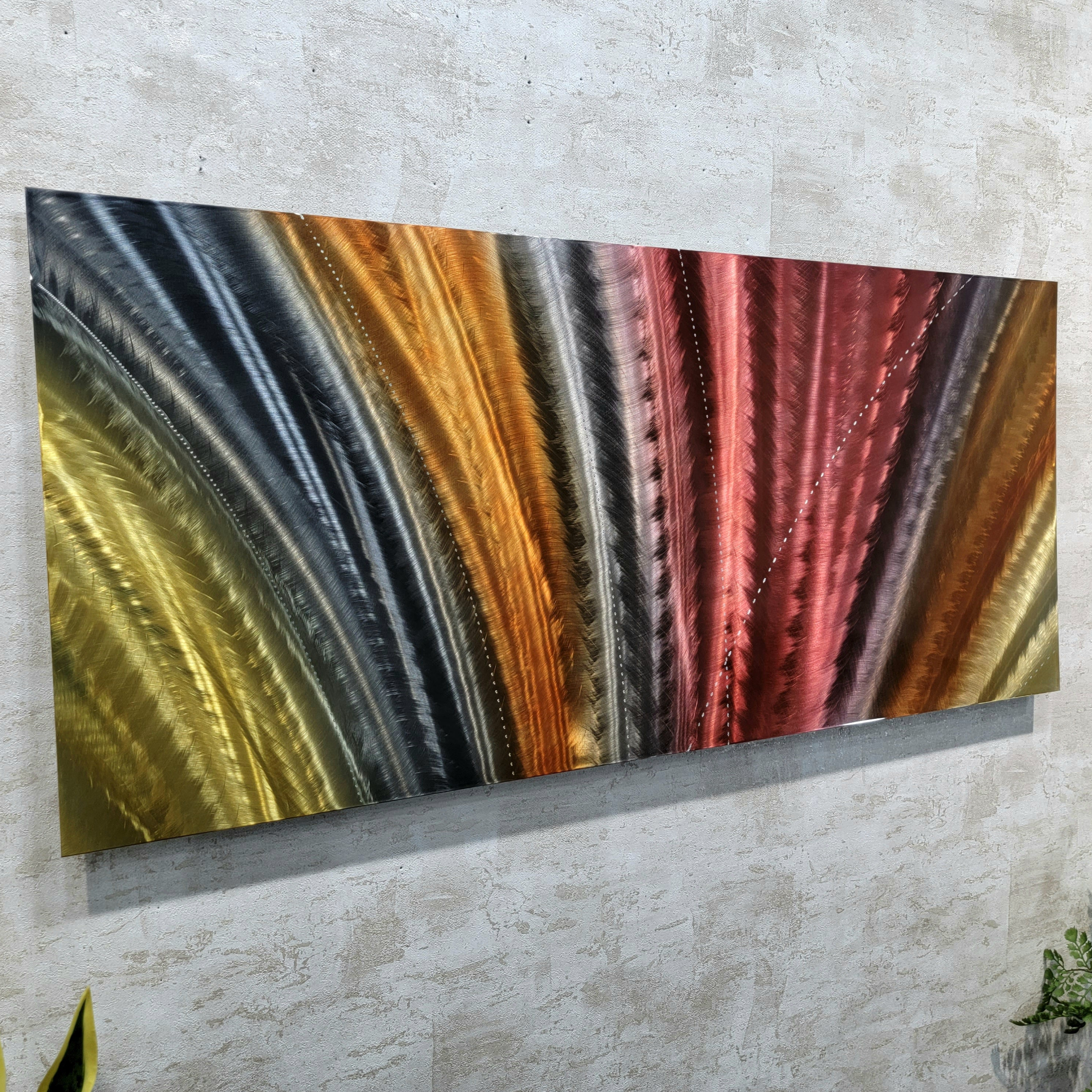 Only One! Multicolor Abstract Metal Wall Art by Jon Allen 36" x 16" x 2"  Gem P61 *35% off*