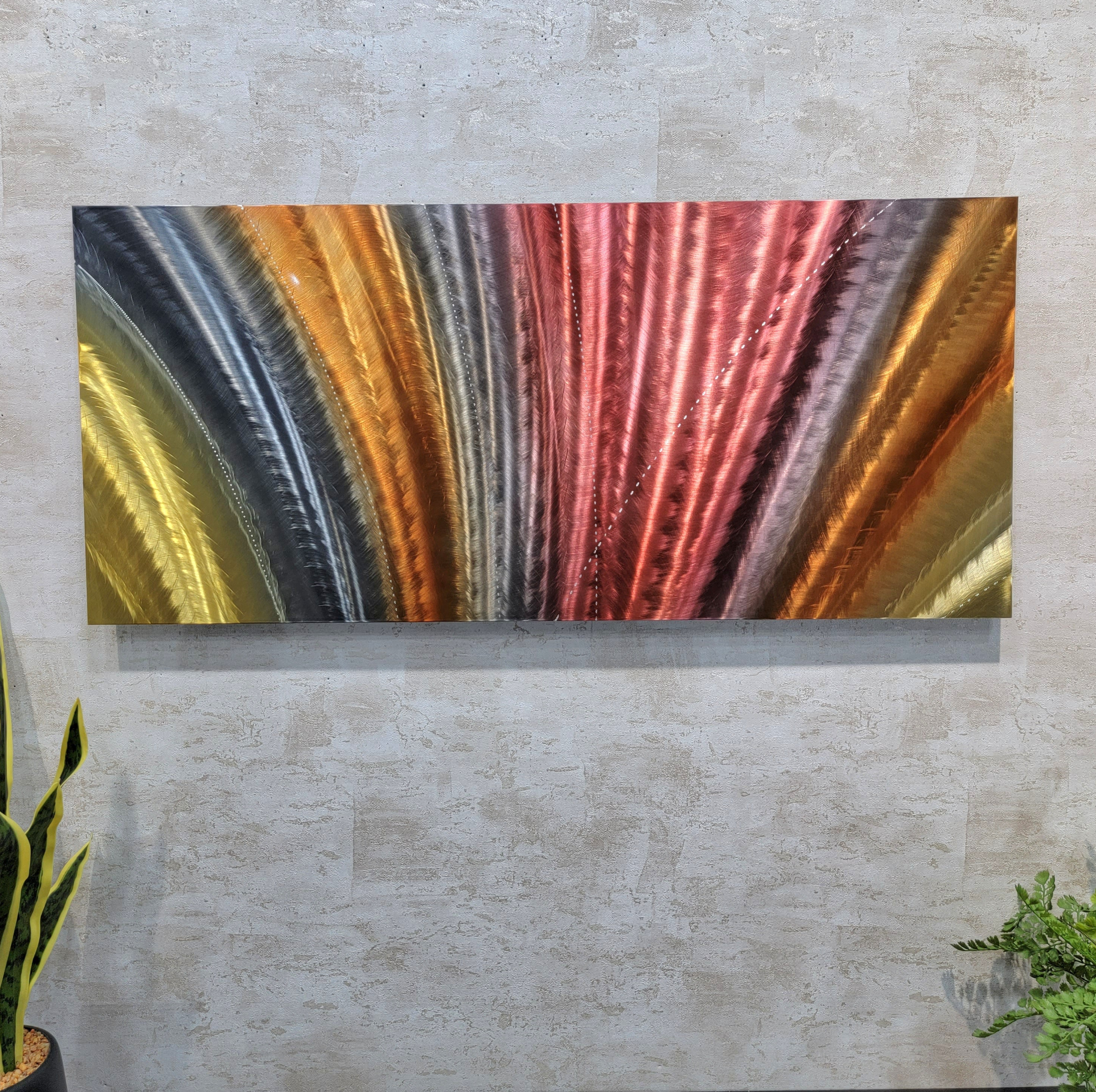 Only One! Multicolor Abstract Metal Wall Art by Jon Allen 36" x 16" x 2"  Gem P61 *35% off*