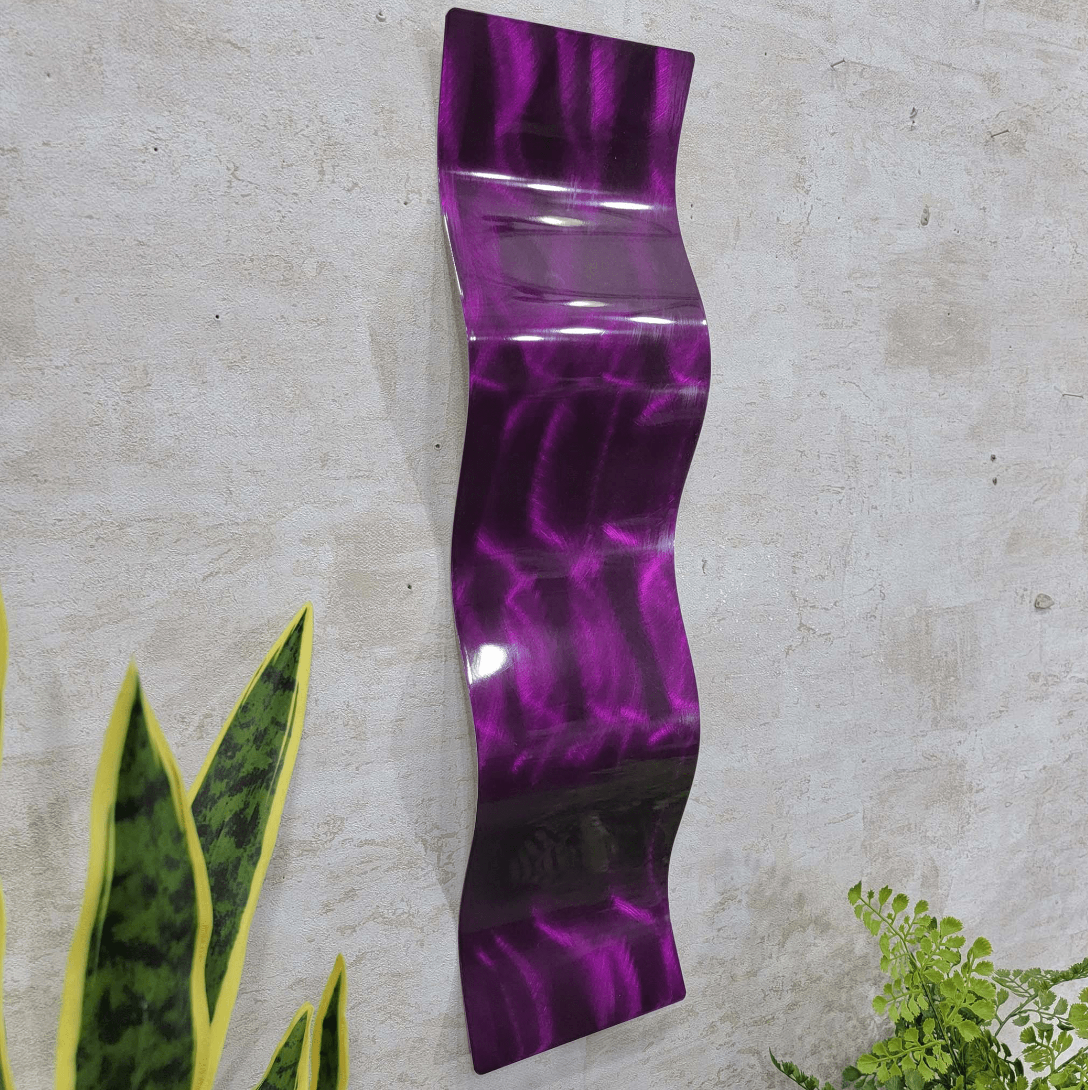 Only One! In Purple Color Abstract Painting  23" X 6"  Metal  Art by Jon Allen - WAV  206 *10% off*