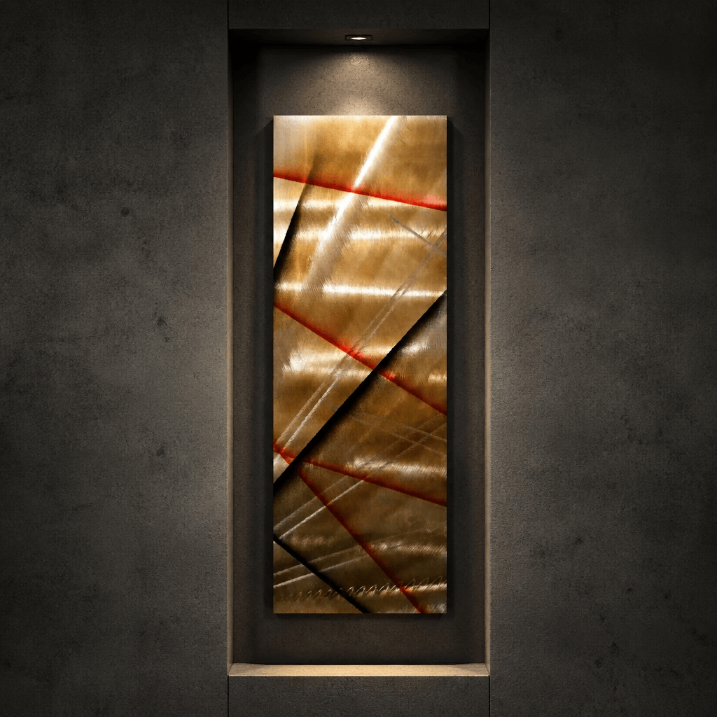Fault Lines - Metal Wall Art 10"x24"