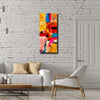 Only One!  Multicolor Abstract Painting   36" x 16" x 2" Metal by Jon Allen - GEM CL 658