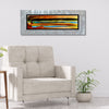 Only One!  Multicolor Abstract Painting    32" x 12" x 2" Metal by Jon Allen - GEM P117