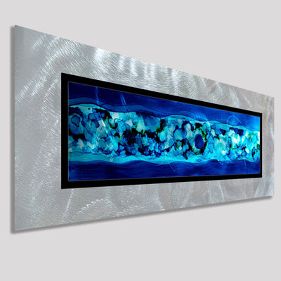 Only One!  Multicolor Abstract Painting    32" x 12" x 2" Metal by Jon Allen - GEM P95
