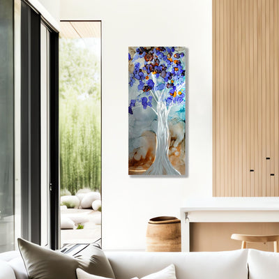 Only One ! Multicolor Abstract Painting  36" x 16" x 2" Metal Art by Jon Allen   - GEM W116