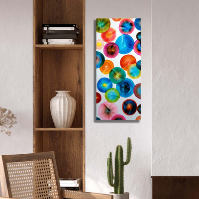 Only One!  Multicolor Abstract Painting   36" x 16" x 2" Metal by Jon Allen - Serenity Found