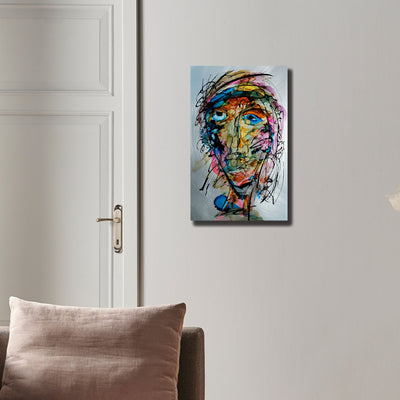 Only One!  Multicolor Abstract Painting   29" x 18" x 2" Metal by Jon Allen - GEM W148