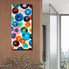 Only One!  Multicolor Abstract Painting   36" x 16" x 2" Metal by Jon Allen - GEM W155