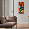 Only One!  Multicolor Abstract Painting   36" x 16" x 2" Metal by Jon Allen - GEM W169