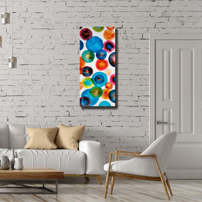 Only One!  Multicolor Abstract Painting   36" x 16" x 2" Metal by Jon Allen - GEM W173