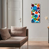 Only One!  Multicolor Abstract Painting   36" x 16" x 2" Metal by Jon Allen - GEM W173