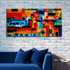 Only One! Multicolor Abstract Painting   48" x 24" x 2" Metal by Jon Allen - GEM W174