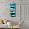 Only One!  Multicolor Abstract Painting   36" x 12" x 2" Metal by Jon Allen - GEM W179