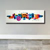 Only One!  Multicolor Abstract Painting   36" x 16" x 2" Metal by Jon Allen - GEM W183