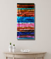 Only One! Multicolor Abstract Painting   36" x 18" x 2" Metal by Jon Allen - GEM W193