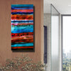 Only One!  Multicolor Abstract Painting   36" x 18" x 2" Metal by Jon Allen - GEM W195