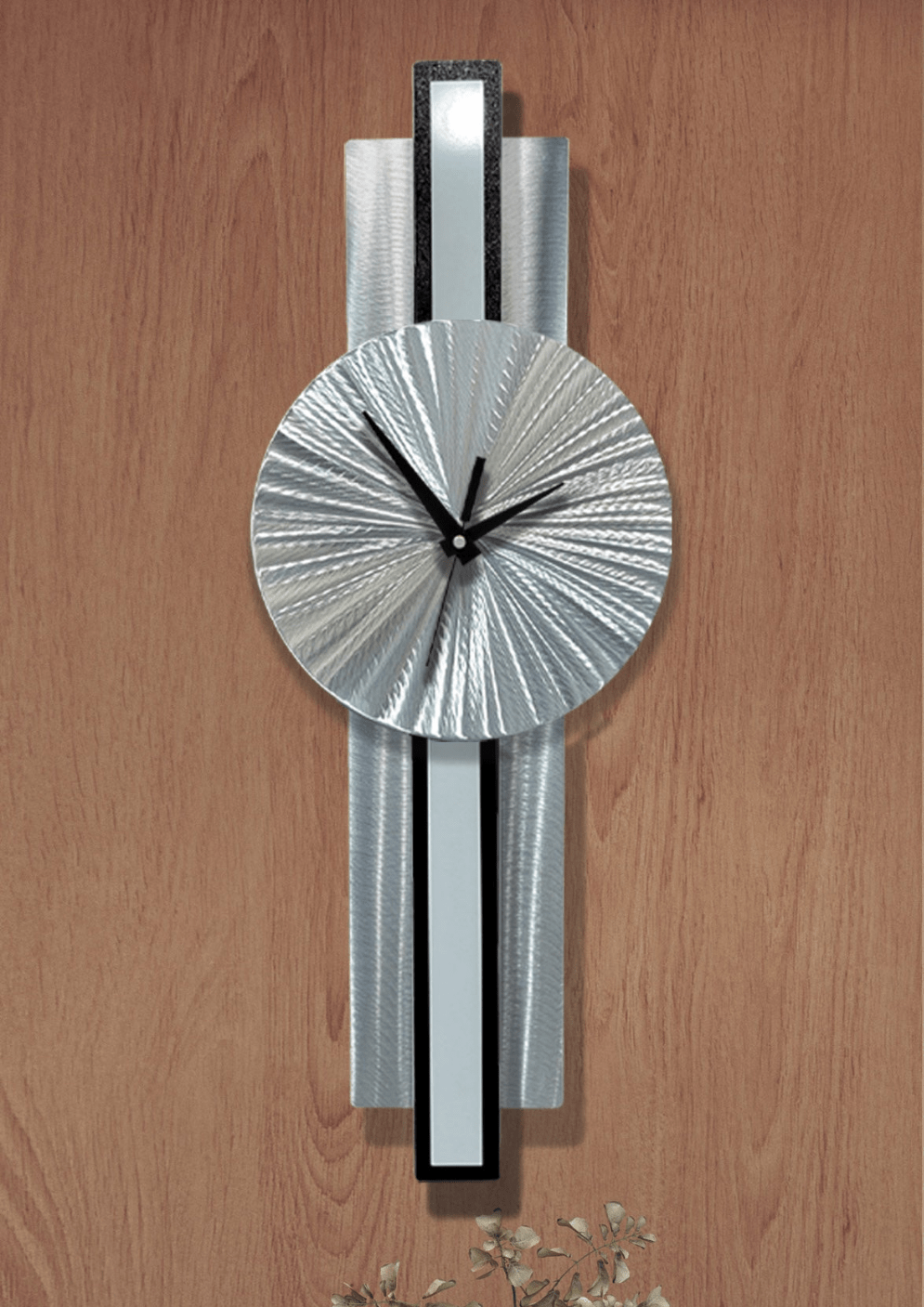 Infinite Orbit Clock Silver & Grey