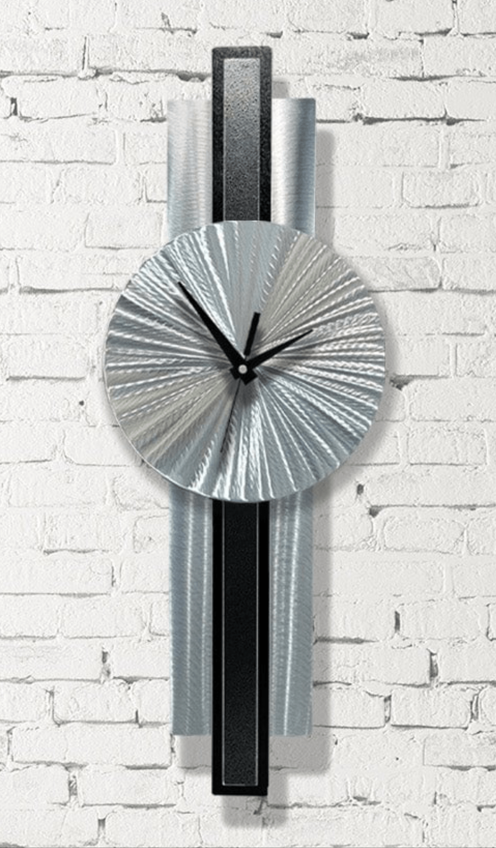 Infinite Orbit Clock Silver & Steel