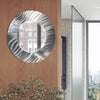 Jon Allen Signature 21"  Silver   Handmade Metal Wall Art Beveled Mirror - Contemporary Home Decor, Easy Install, Elegant Design, Authentic & Signed